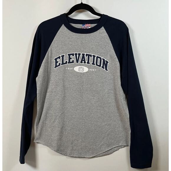 2001 U2 ELEVATION Concert Tour M NEW CONDITION Baseball Long Sleeve Shirt BONO - Picture 1 of 11